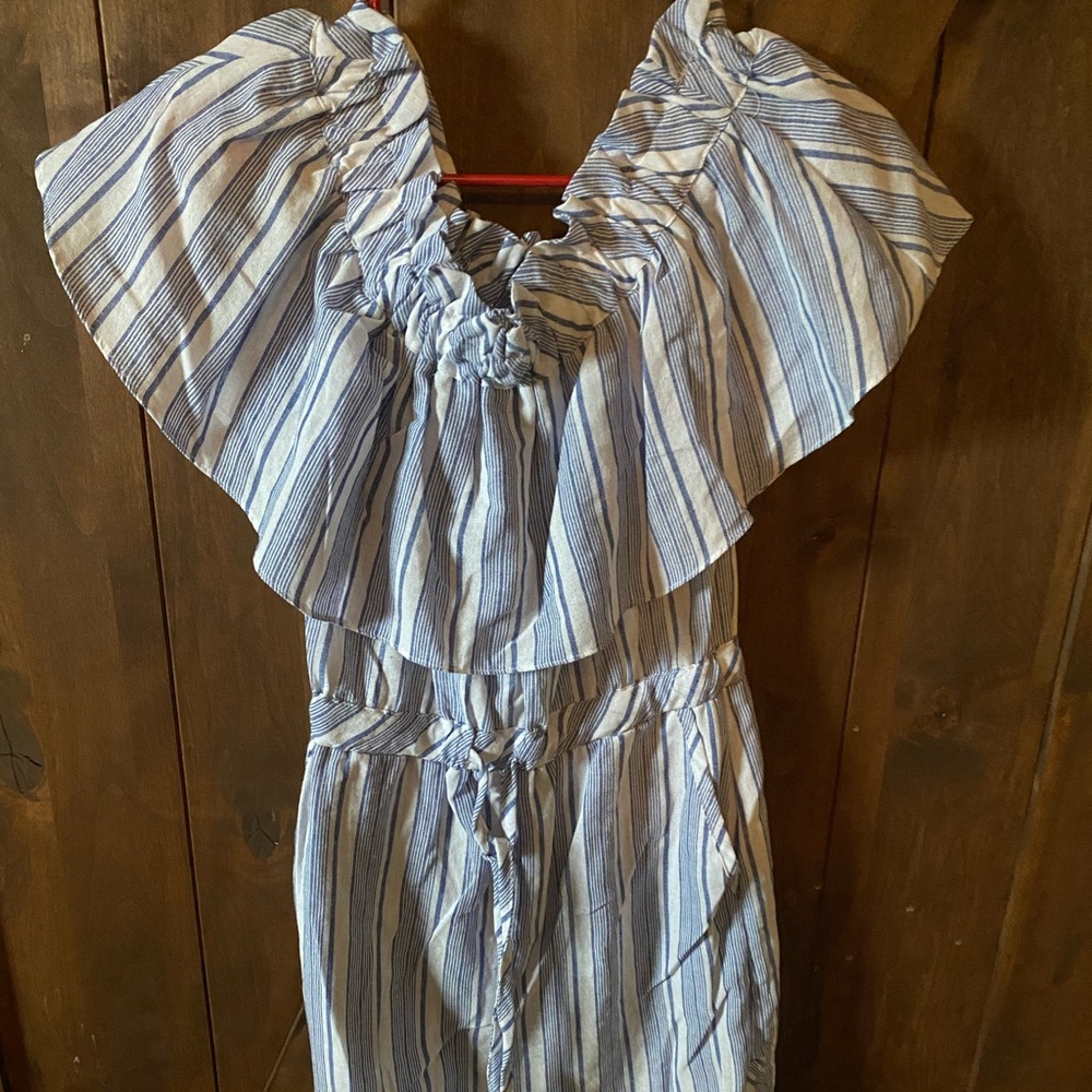 Off the shoulder striped dress